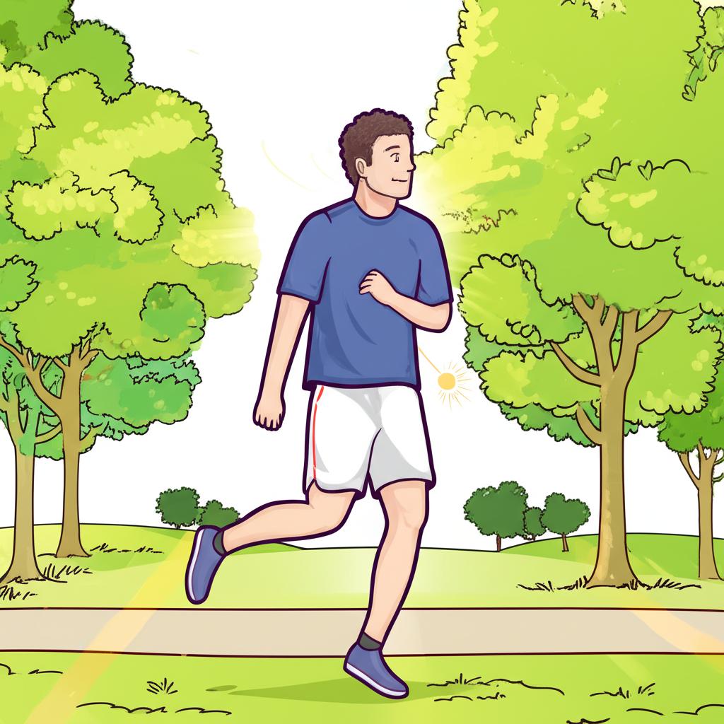 Illustration of a healthy, active man enjoying life