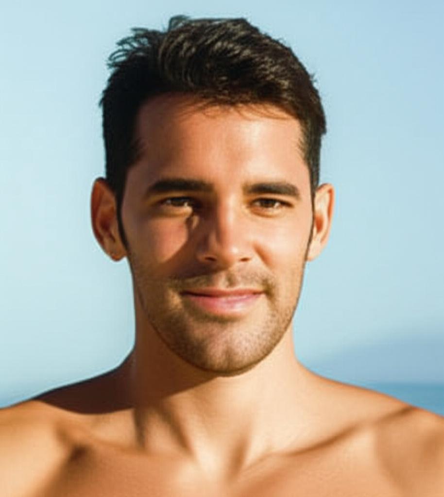 healthy energetic man looking confident